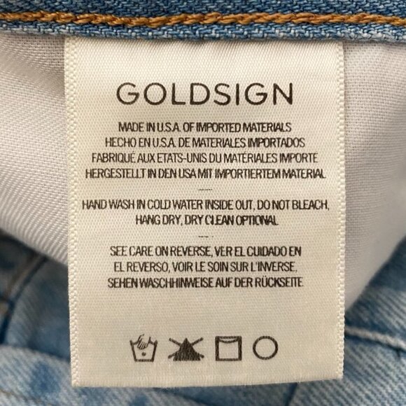 NEW Goldsign The‎ Low Slung 90s Straight Crop Jeans Nichols 29 - Picture 15 of 15